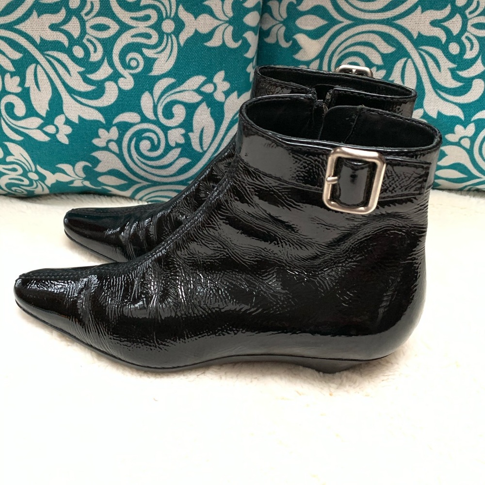 Prada Black Patent Leather Booties - Picture 3 of 9